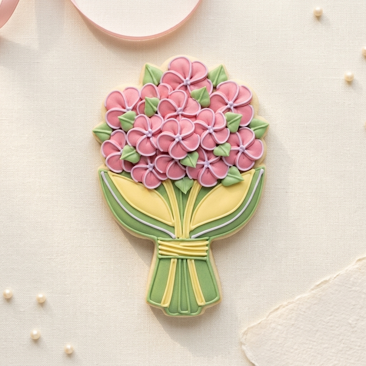 Forget Me Not Bouquet Cookie Cutter, 3D Printed Wedding Theme