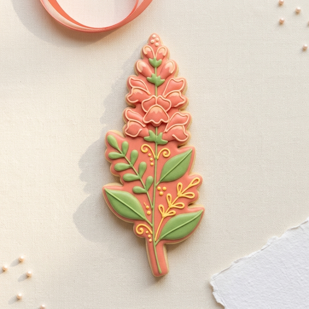 Snapdragon Stem Cookie Cutter, 3D Printed Party Theme