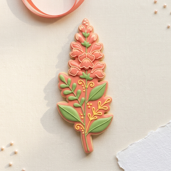 Snapdragon Stem Cookie Cutter, 3D Printed Party Theme