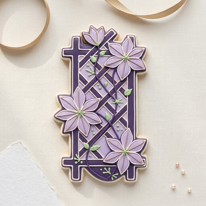 Clematis Trellis Cookie Cutter, 3D Printed Garden Theme