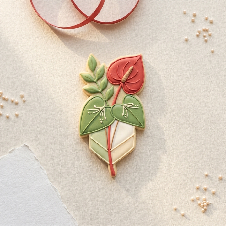 Anthurium Stem Cookie Cutter, 3D Printed Party Theme