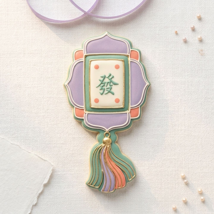 Mahjong Joker Tassel Cookie Cutter, 3D Printed Garden Theme