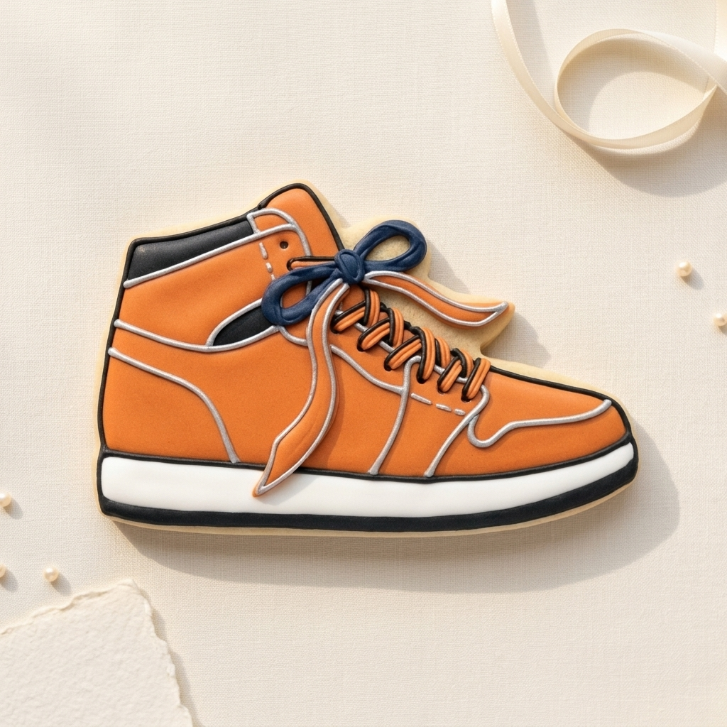 Basketball Sneaker with Ribbon Laces Cookie Cutter, 3D Printed Craft Theme
