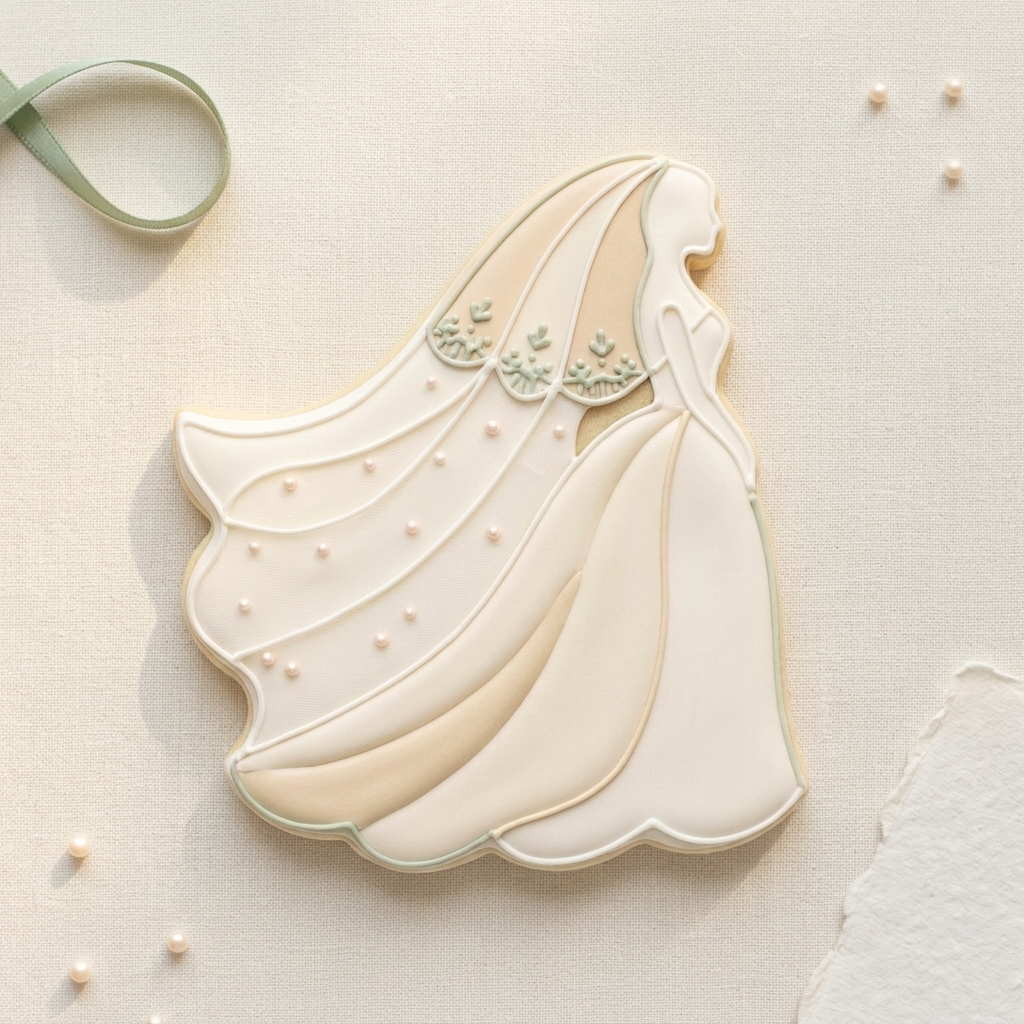 Bat Wing Veil Bride Profile Cookie Cutter, 3D Printed Wedding Theme