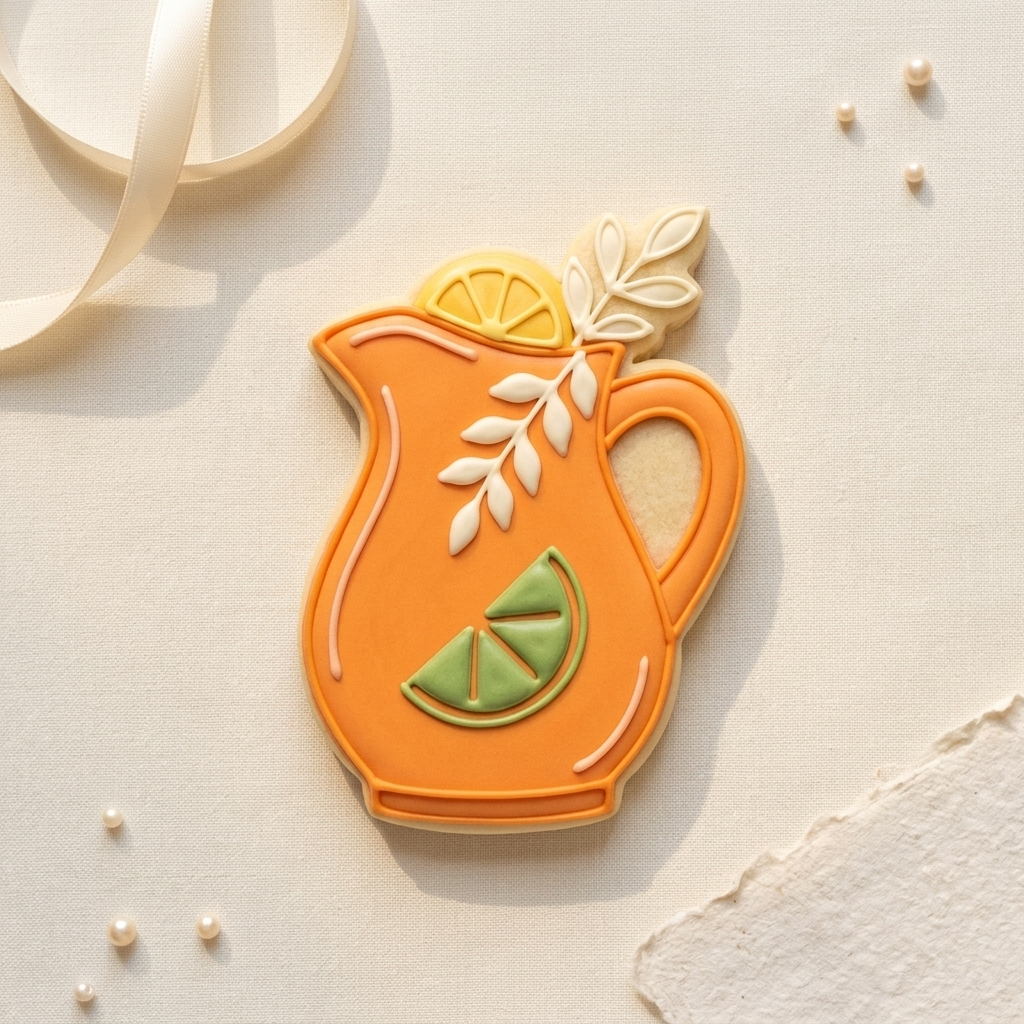 Orange Spritz Pitcher with Citrus Cookie Cutter, 3D Printed Party Theme