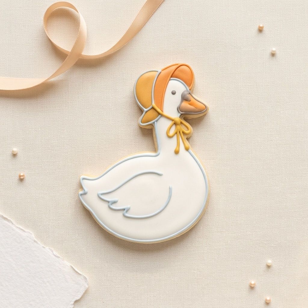 Goose in Rain Bonnet Cookie Cutter, 3D Printed Animal Theme