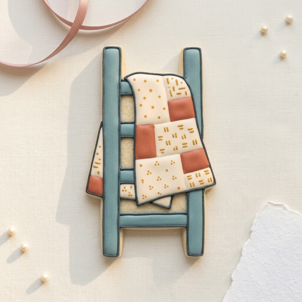 Patchwork Quilt Ladder Cookie Cutter, 3D Printed Party Theme