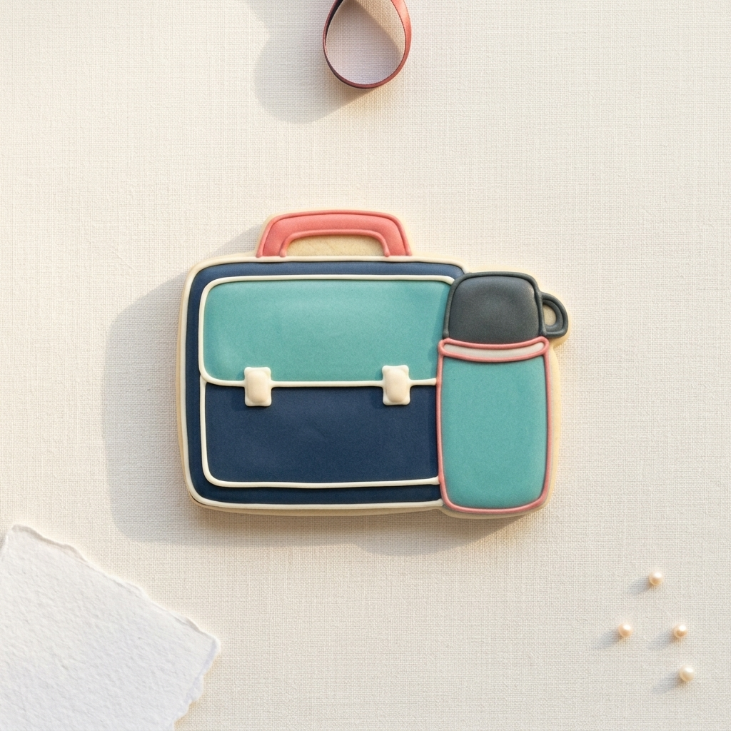 School Lunchbox and Thermos Cookie Cutter, 3D Printed School Theme