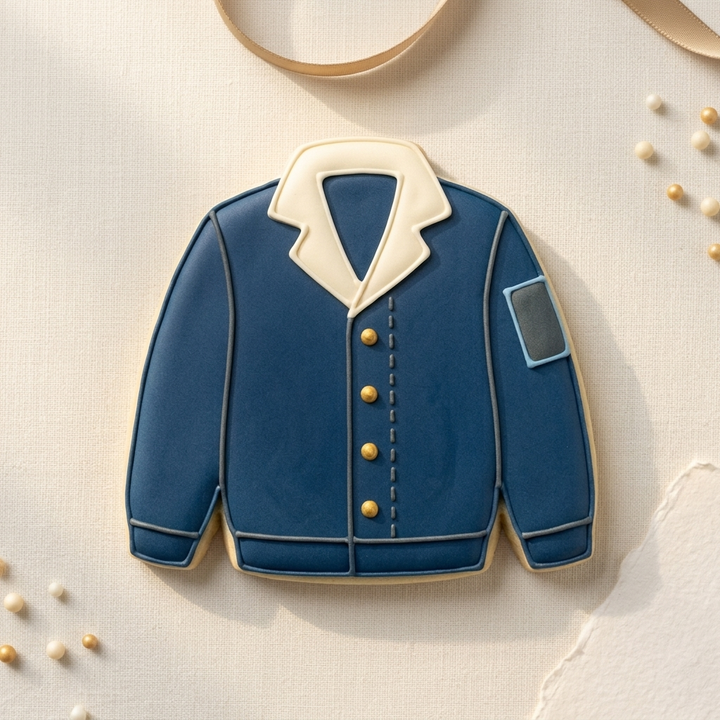 Alumni Letterman Jacket Cookie Cutter, 3D Printed School Theme