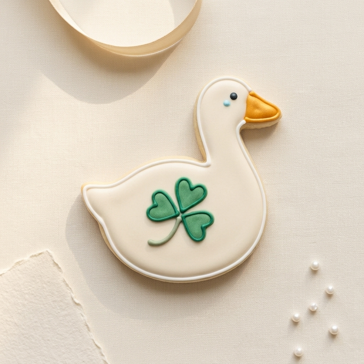 Lucky Goose with Clover Cookie Cutter, 3D Printed Animal Theme