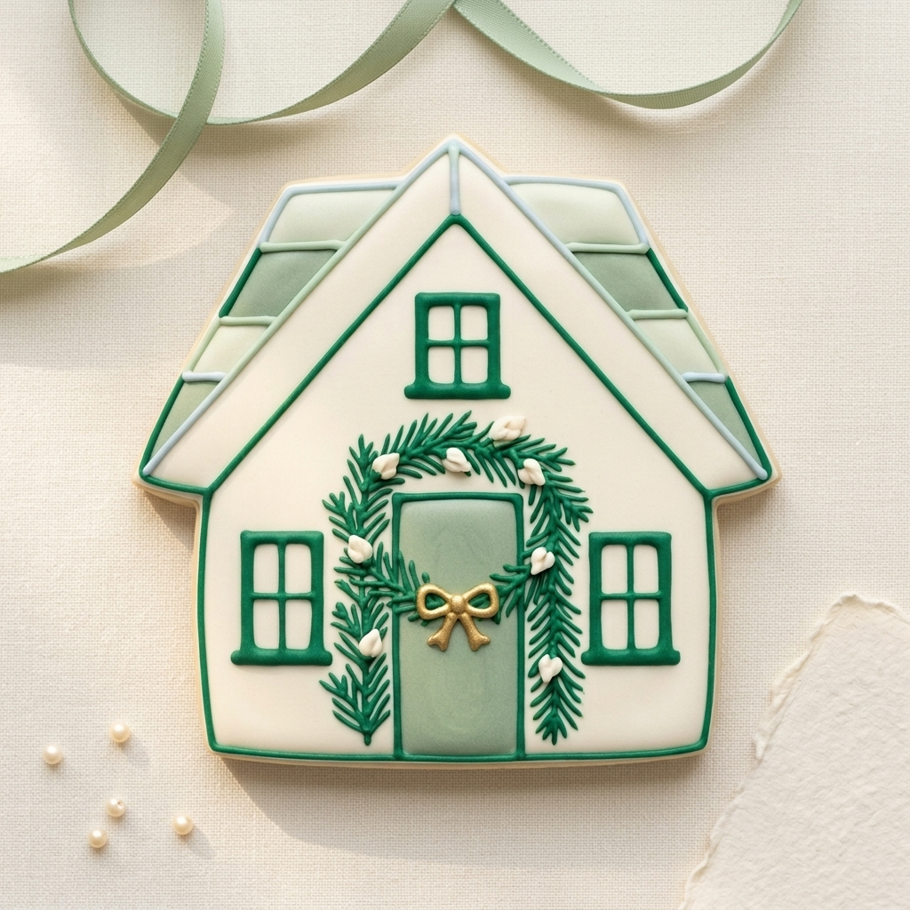 Irish Cottage with Shamrock Wreath Cookie Cutter, 3D Printed Party Theme