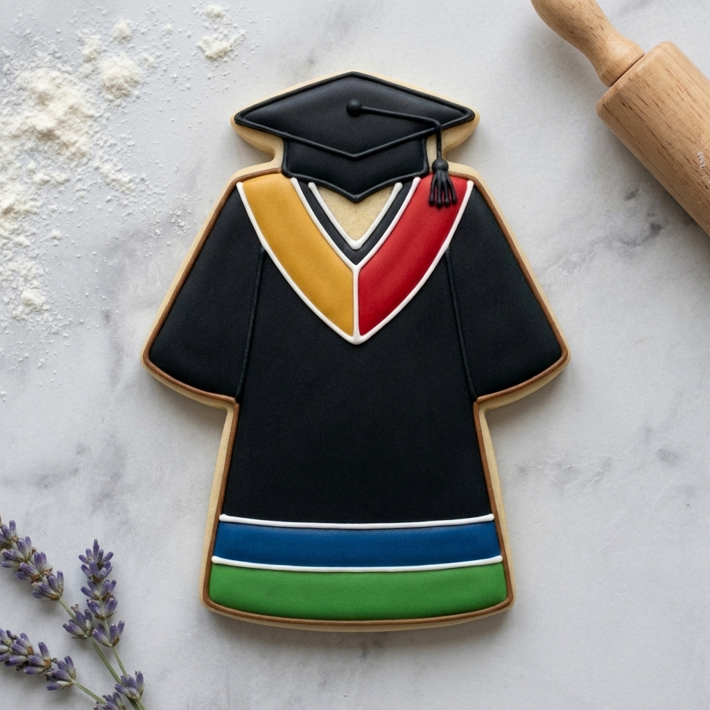 Graduation Gown Cookie Cutter, 3D Printed Graduation Party