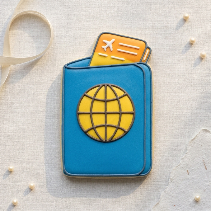 Travel Passport Cookie Cutter, 3D Printed Travel Theme