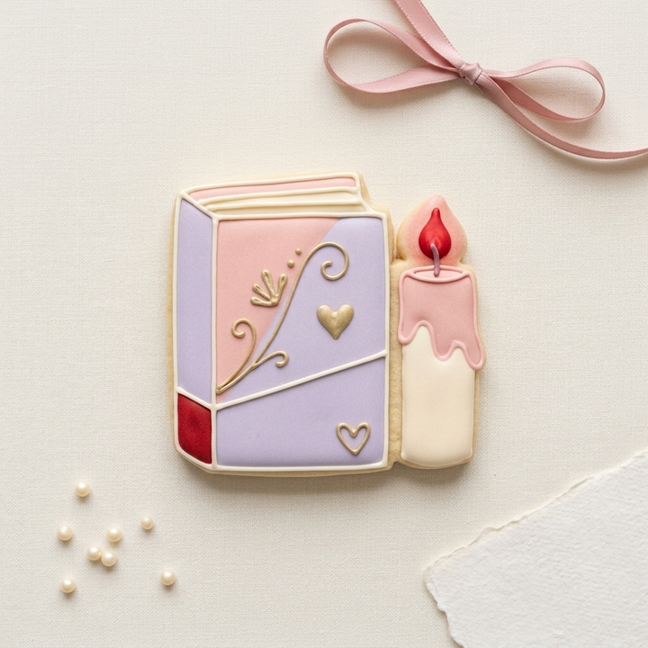 Love Note Matchbook and Candle Cookie Cutter, 3D Printed Garden Theme