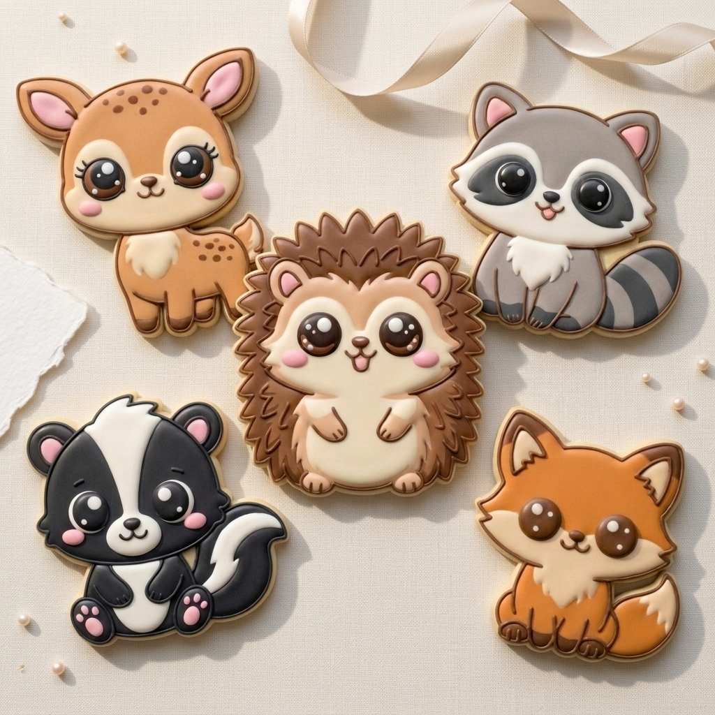 Woodland Animal Cookie Cutter Bundle - Forest Critter Set - 3D Printed Cookie Cutters