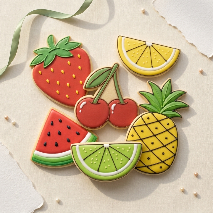 Fruit Cookie Cutter Set - Summer Fruit Bundle - 3D Printed Picnic Party Cutters