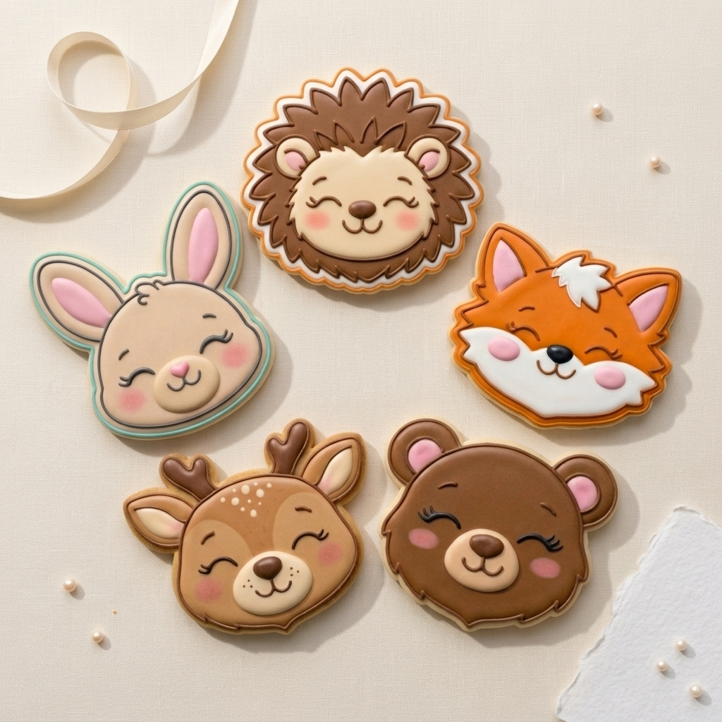Forest Animal Baby Shower Cookie Cutter Set - Sweet Woodland Friends Bundle - 3D Printed Cookie Cutters