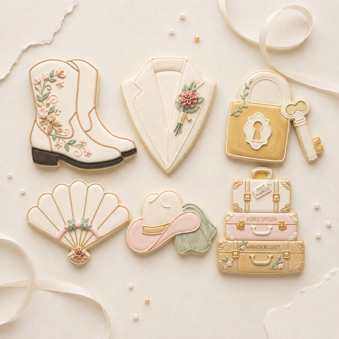 Western Bridal Shower Cookie Cutter Set   Cowgirl Wedding Bundle   3D Printed Cutters