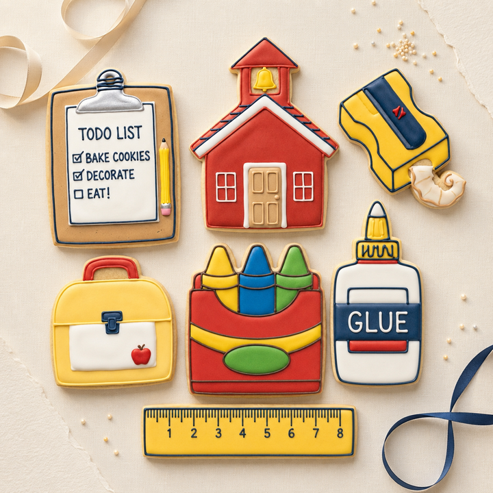 Back to School Cookie Cutter Set   School Supply Bundle   3D Printed Cutters