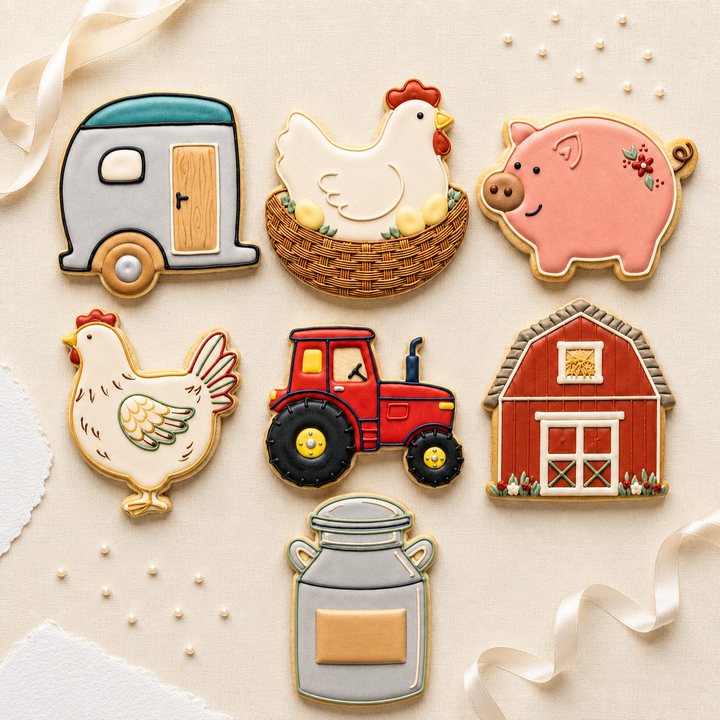 Farm Birthday Cookie Cutter Set   Barnyard Party Bundle   3D Printed Cutters