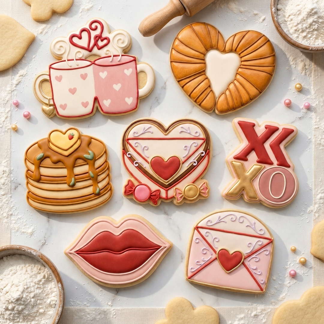 Galentine Cookie Cutter Set   Valentine Brunch Bundle   3D Printed Cutters