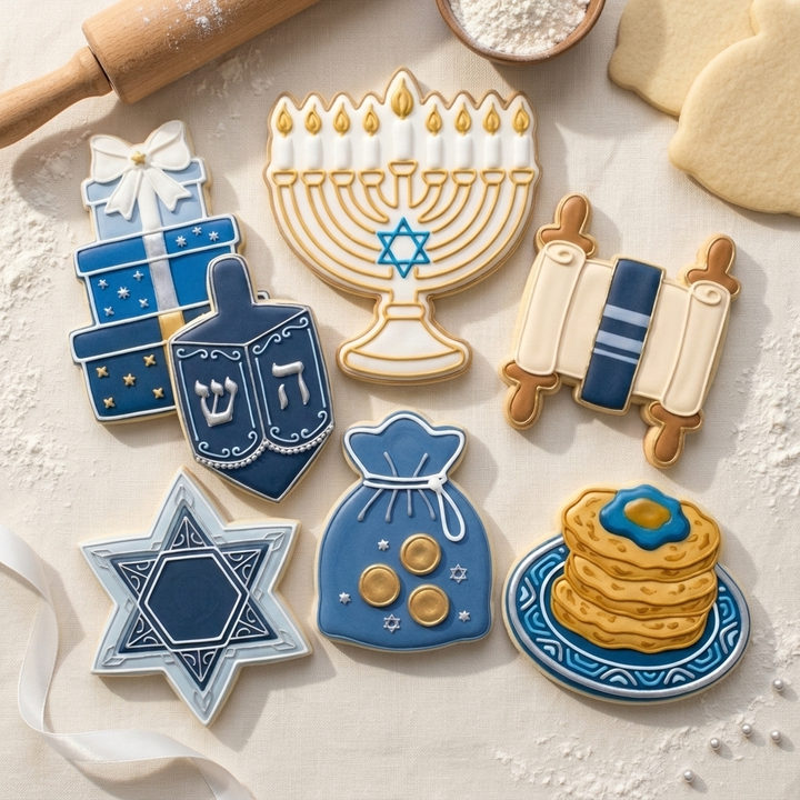 Hanukkah Cookie Cutter Set Hanukkah Festival of Lights Set Bundle 3D Printed Cutters