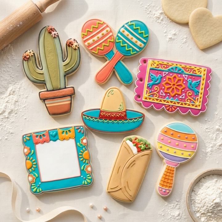 Cinco De Mayo Cookie Cutter Set Cinco De Mayo Fiesta Set Bundle 3D Printed Cutters