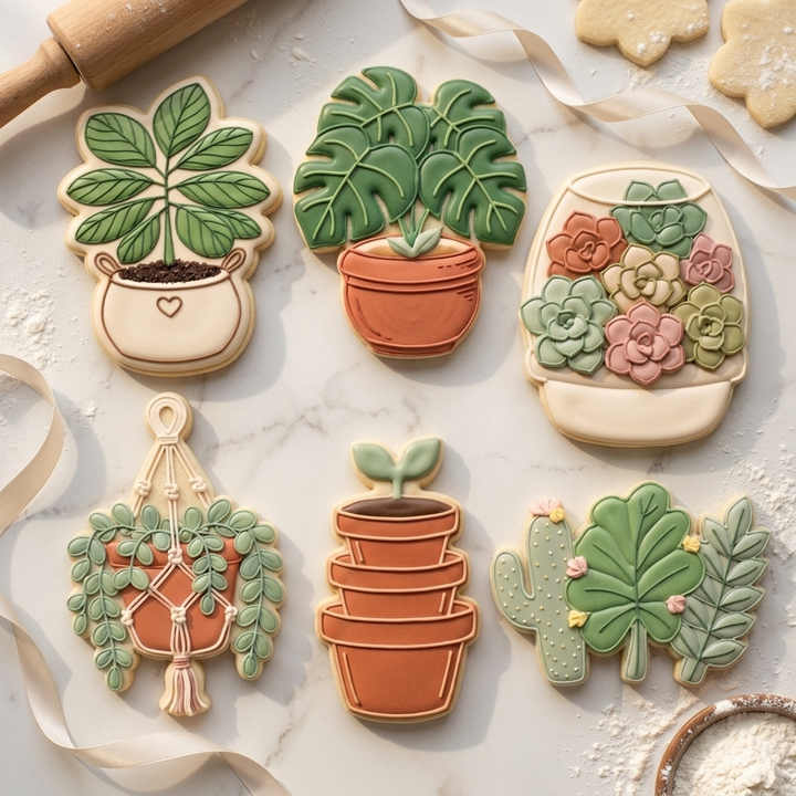 Plant Mom Cookie Cutter Set Plant Mom Houseplant Lady Set Bundle 3D Printed Cutters