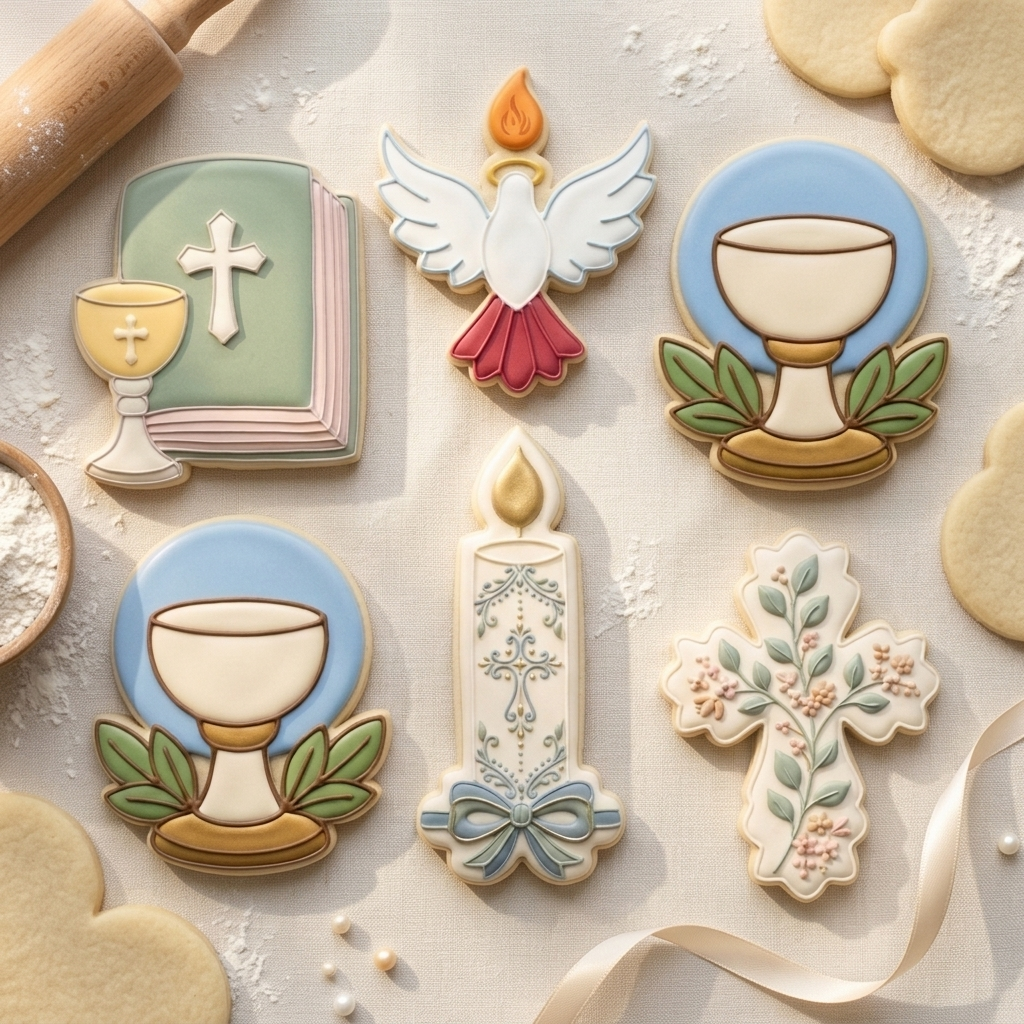 First Communion Cookie Cutter Set First Communion Baptism Faith Set Bundle 3D Printed Cutters