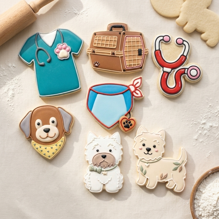 Vet Appreciation Cookie Cutter Set Vet Pet Care Appreciation Set Bundle 3D Printed Cutters