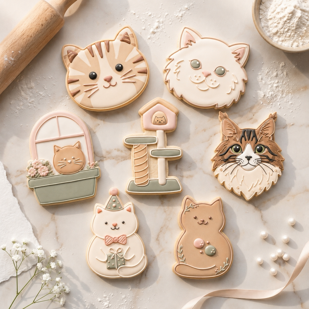 Cat Lady Cookie Cutter Set Cat Lady Cat Mom Set Bundle 3D Printed Cutters