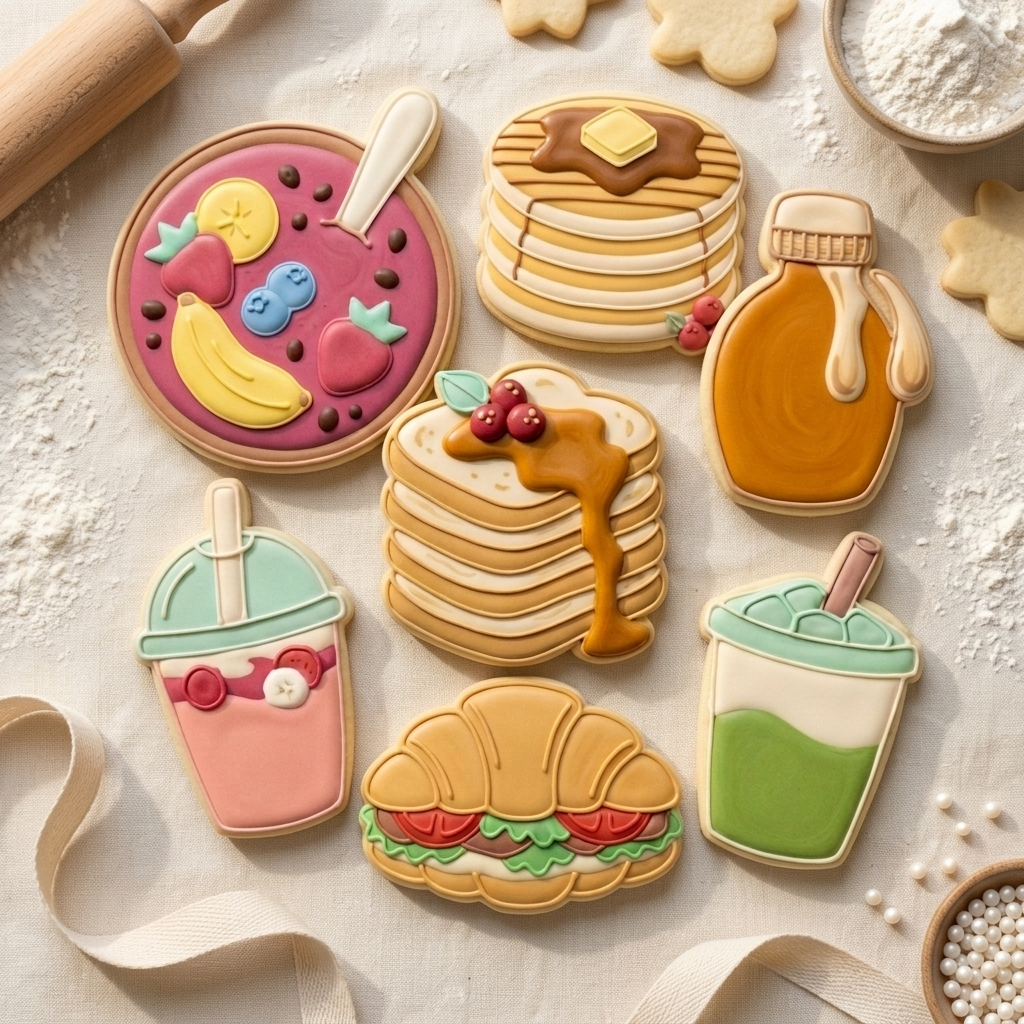 Brunch Cookie Cutter Set Brunch Pancake Cafe Set Bundle 3D Printed Cutters