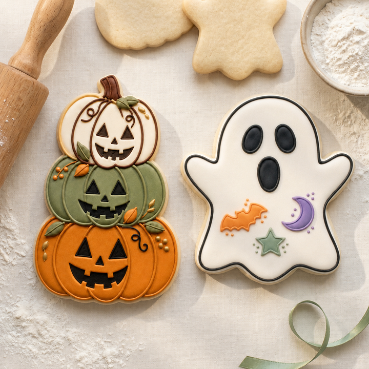 Halloween Cookie Cutter Set Pumpkin and Ghost Halloween Duo Bundle 3D Printed Cutters