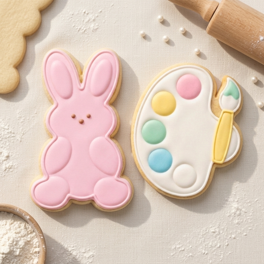 Easter Cookie Cutter Set Bunny and Egg Easter Duo Bundle 3D Printed Cutters