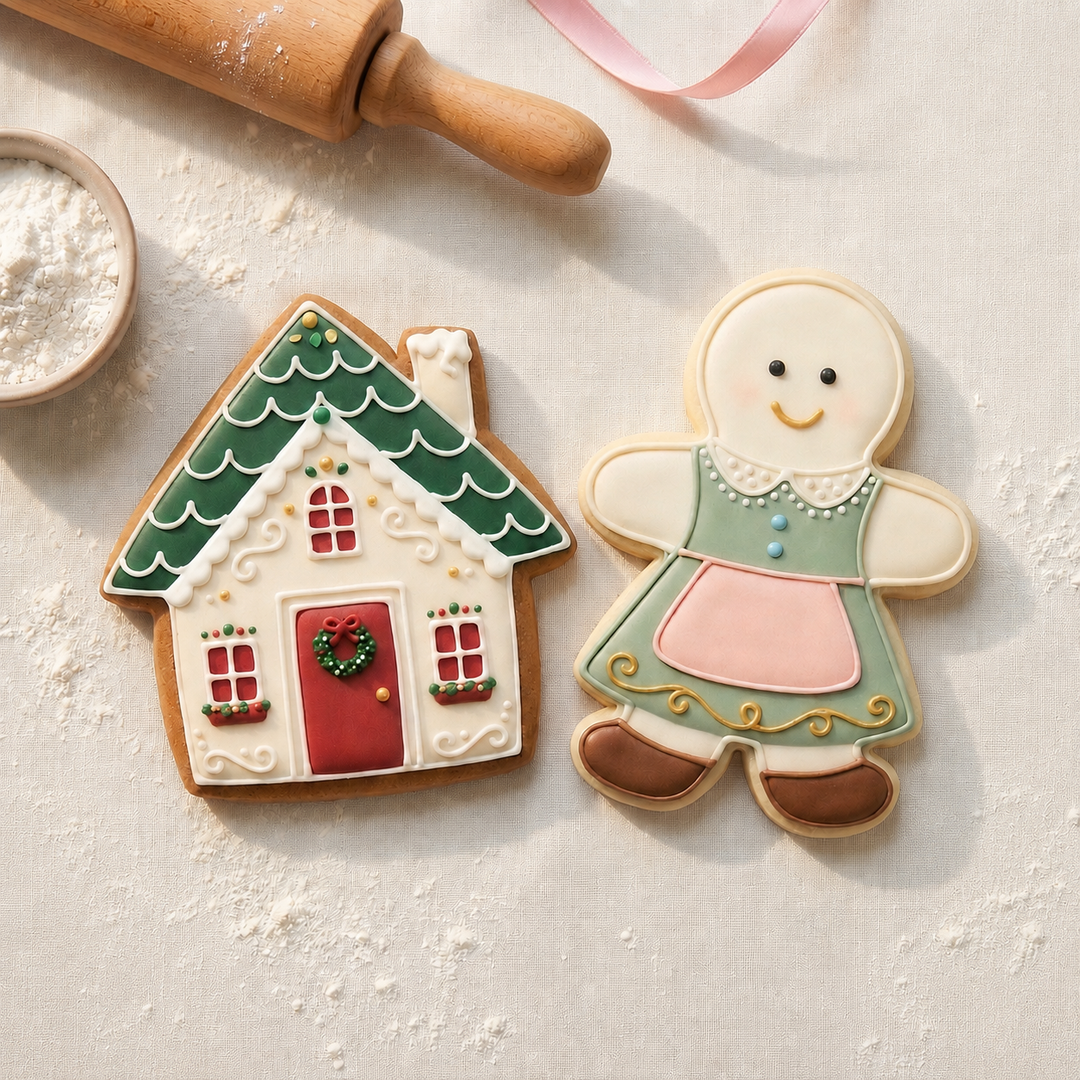 Christmas Cookie Cutter Set Gingerbread House and Girl Duo Bundle 3D Printed Cutters
