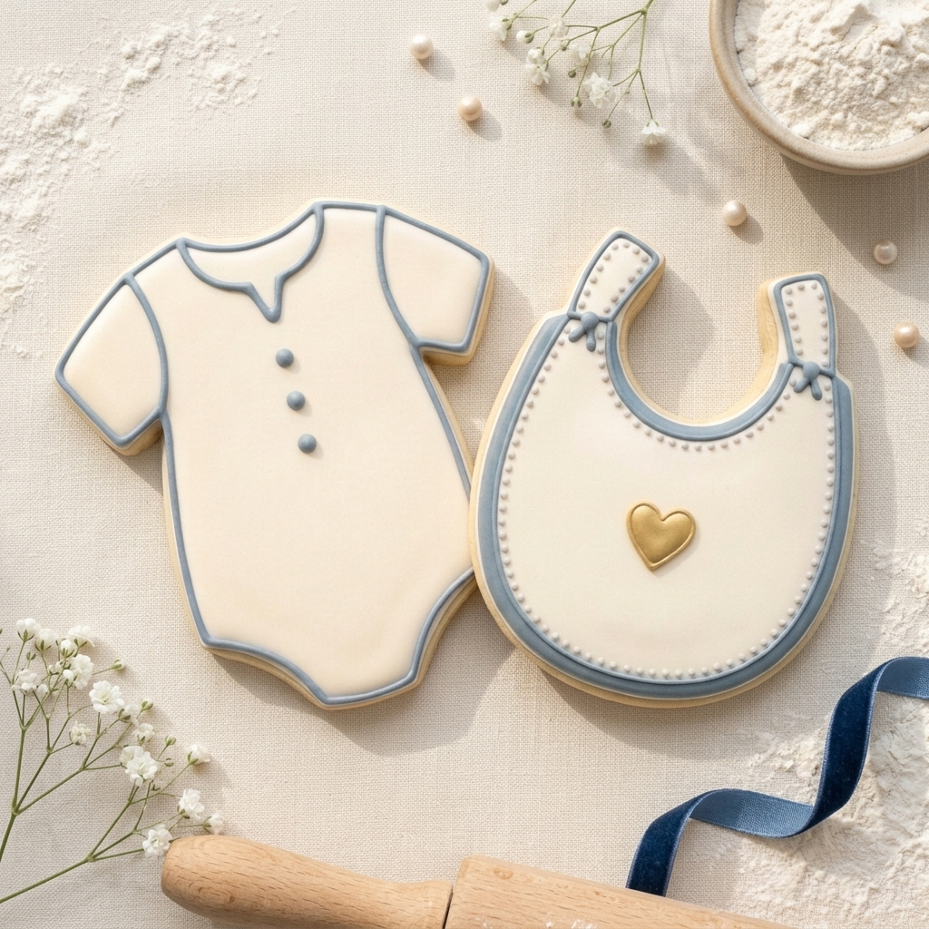 Baby Shower Cookie Cutter Set Onesie and Bib Baby Shower Duo Bundle 3D Printed Cutters