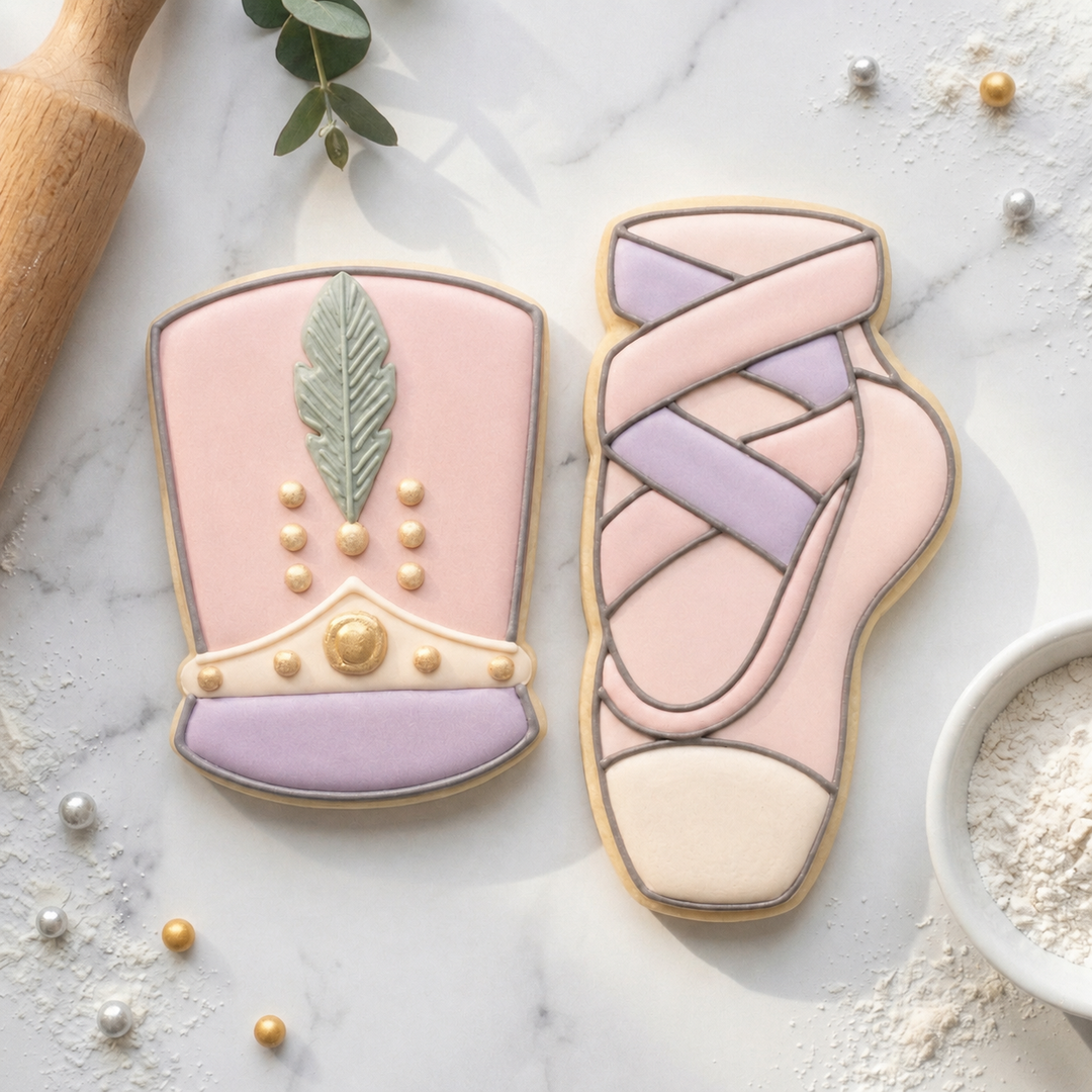 Christmas Cookie Cutter Set Nutcracker and Ballet Slipper Duo Bundle 3D Printed Cutters