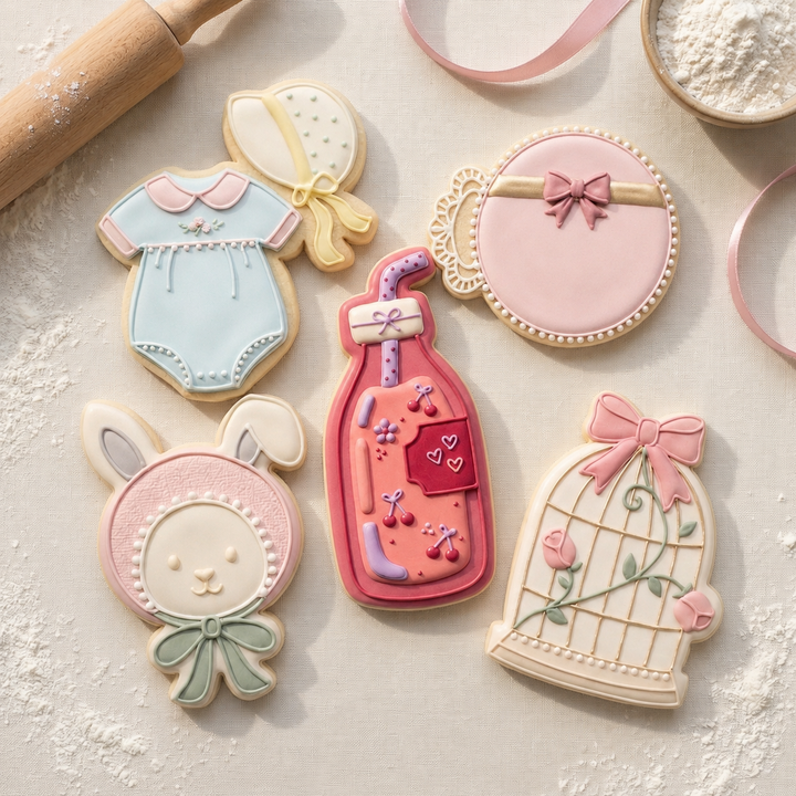 Coquette Pink Bow Aesthetic Set Cookie Cutter Set 3D Printed Bundle