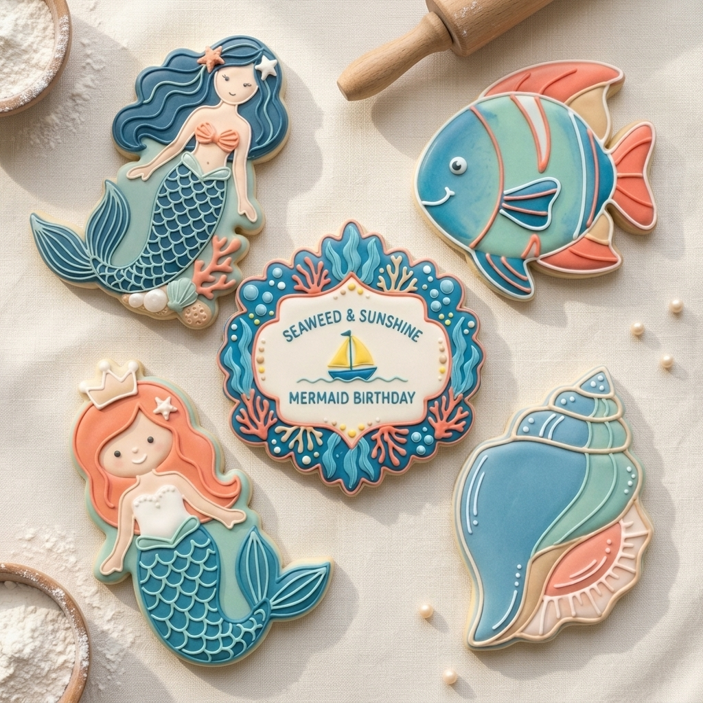 Mermaid Under the Sea Birthday Set Cookie Cutter Set 3D Printed Bundle