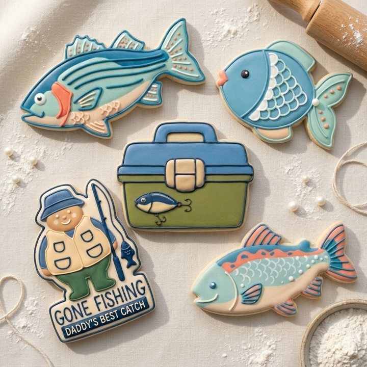 Fishing Dad Outdoorsman Adventure Set Cookie Cutter Set 3D Printed Bundle