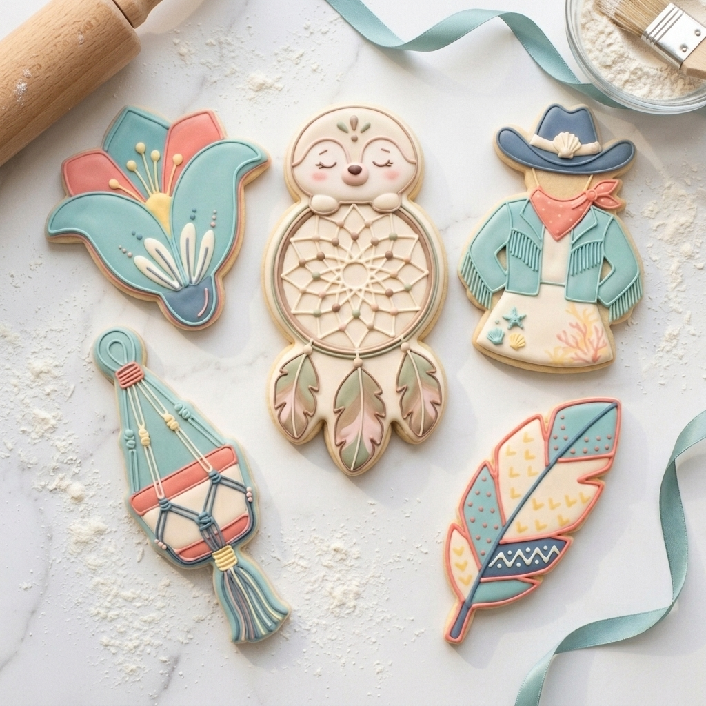 Boho Western Cowgirl Aesthetic Set Cookie Cutter Set 3D Printed Bundle