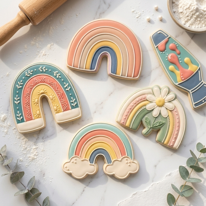 Boho Rainbow Hippie Festival Set Cookie Cutter Set 3D Printed Bundle