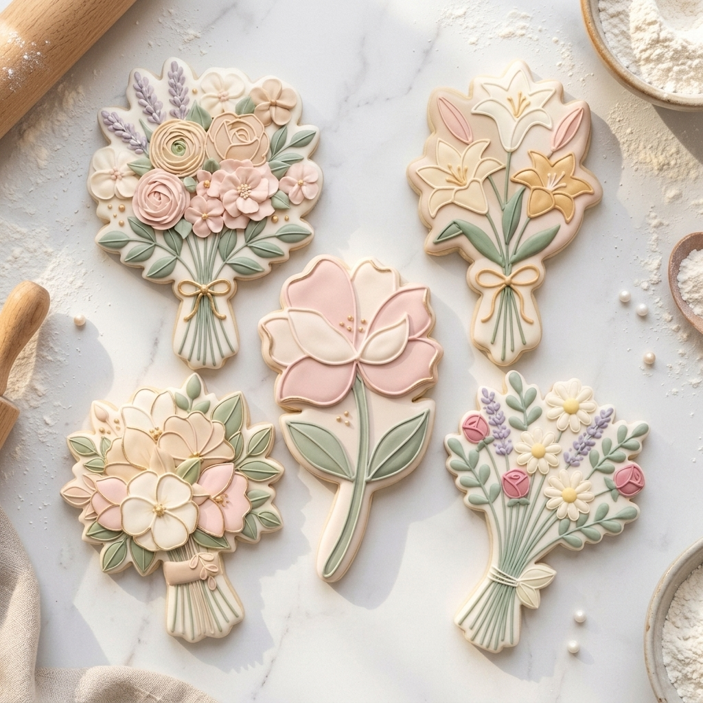 Floral Wildflower Bouquet Mothers Day Set Cookie Cutter Set 3D Printed Bundle