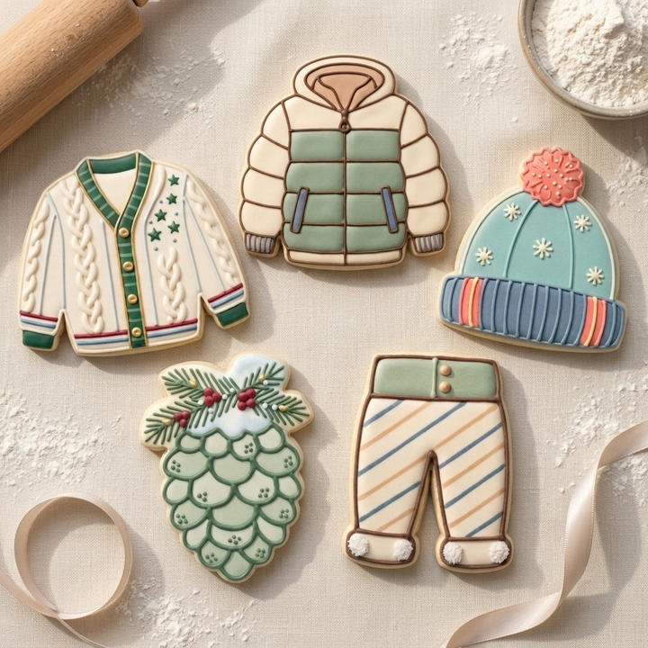 Cozy Christmas Pajama Loungewear Set Cookie Cutter Set 3D Printed Bundle