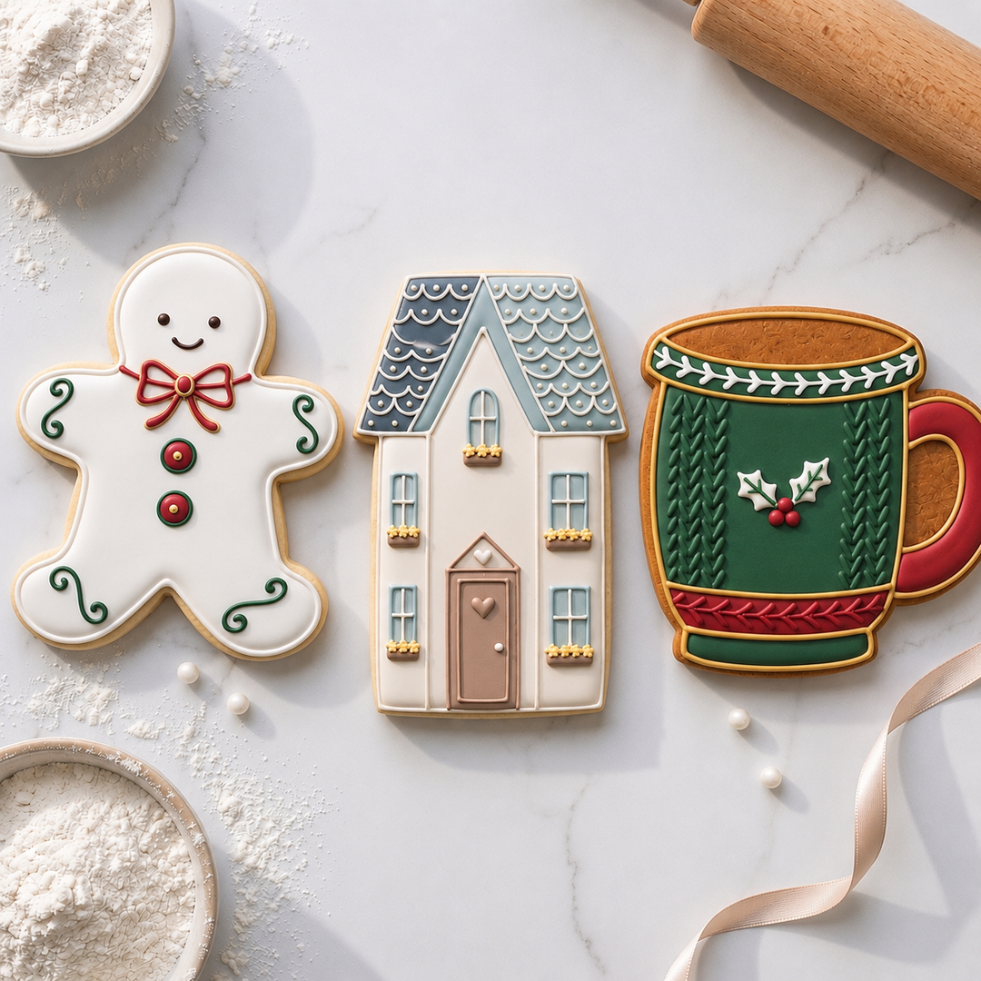 Gingerbread Friends Christmas Trio Cookie Cutter Set 3D Printed Bundle