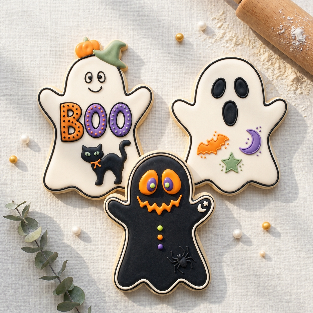 Ghost Boo Halloween Trio Cookie Cutter Set 3D Printed Bundle