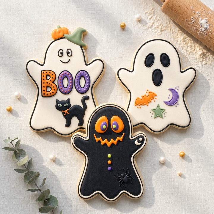 Ghost Boo Halloween Trio Cookie Cutter Set 3D Printed Bundle