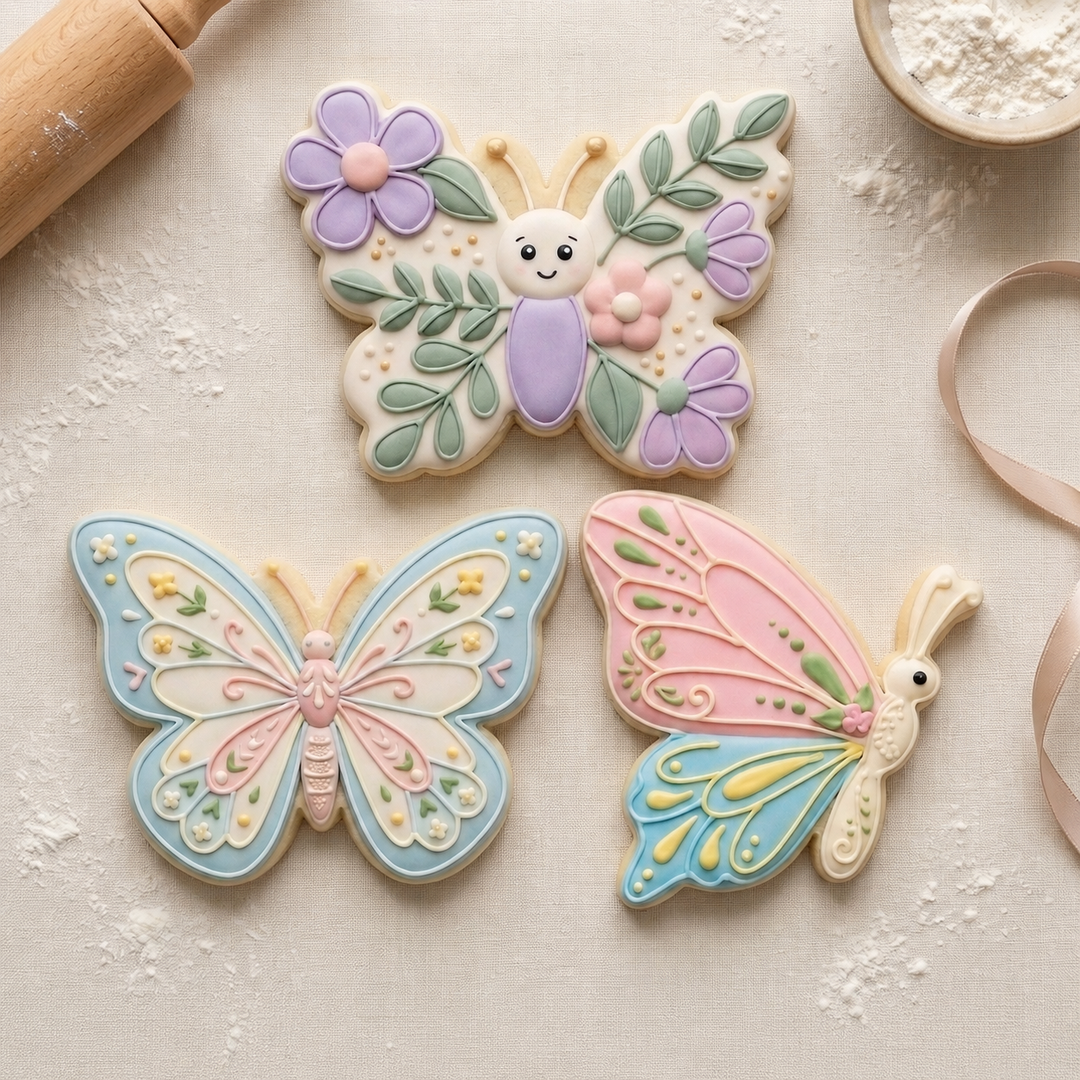 Butterfly Garden Trio Cookie Cutter Set 3D Printed Bundle
