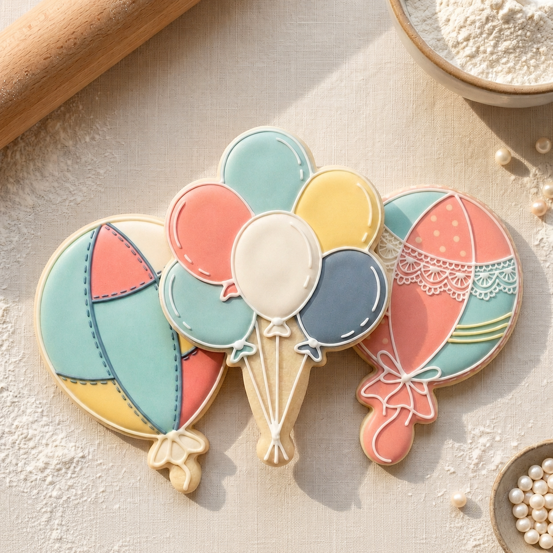 Birthday Balloons Float Trio Cookie Cutter Set 3D Printed Bundle