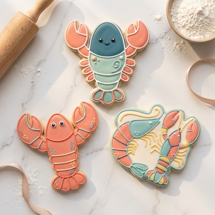 Cajun Louisiana Crawfish Trio Cookie Cutter Set 3D Printed Bundle